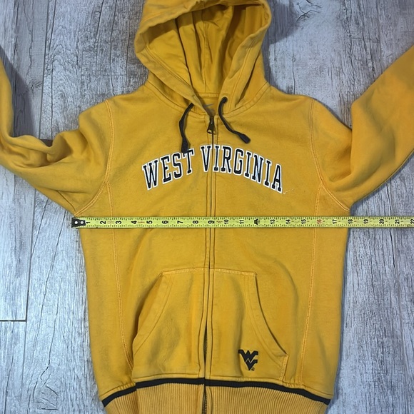 West Virginia Mountaineers Yellow‎ Nike Women’s Zip up Hoodie Size XS - Picture 8 of 9